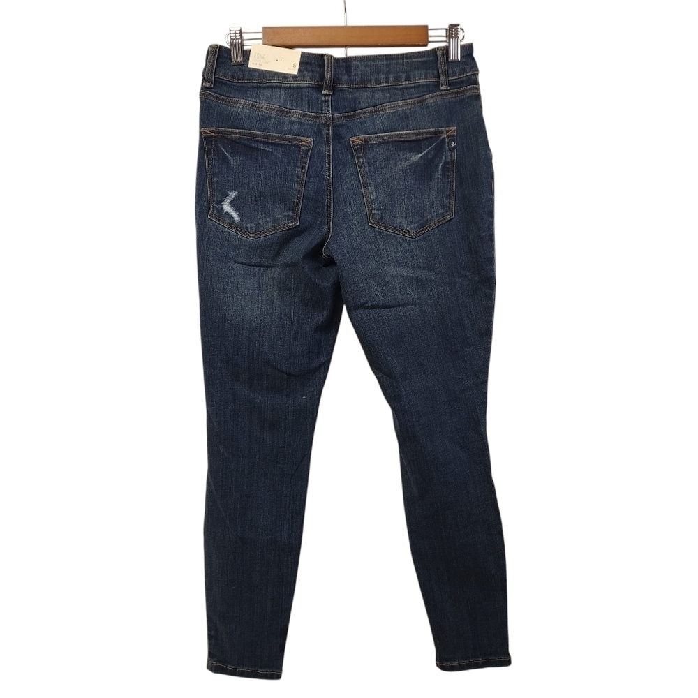 Maurices Women's Blue Distressed Mid Rise Short Skinny Jeans Size S NWT - Picture 2 of 10